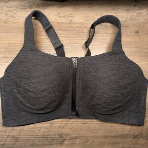 Victorias Secret VSX Knockout Front-Close Sports Bra 36DD Heather Grey